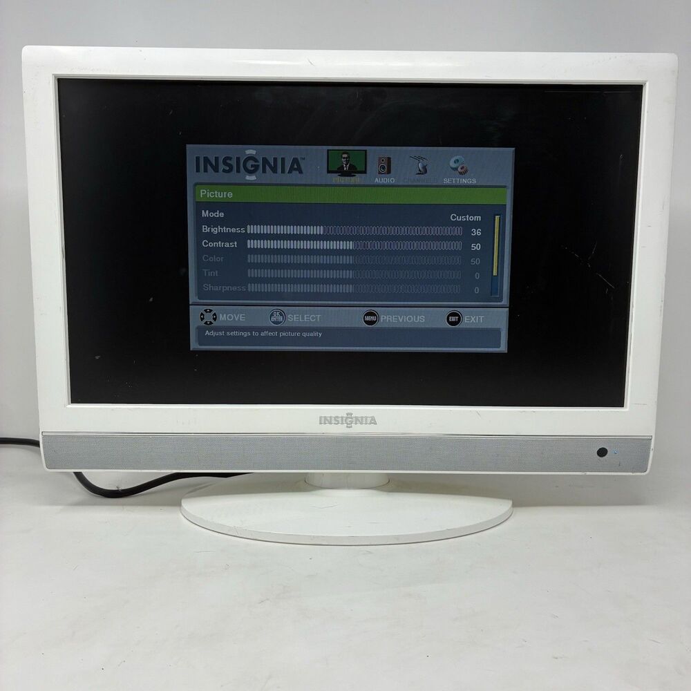 Insignia TV Model #NS-L19W1Q-10A (White) No Remote Retro/Gaming-EUC